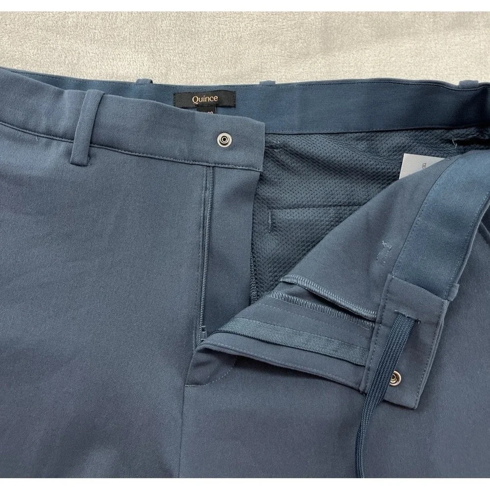 Quince Pants Men 34x30 Blue Ocean Smart Chino Ultra-Stretch Drawstring Outdoors